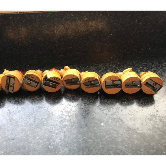 Set of 8 Vtg Wooden Pencil Sharpeners E552 Monkey Panda Bear Lion Ram Cat Turtle - Picture 5 of 10
